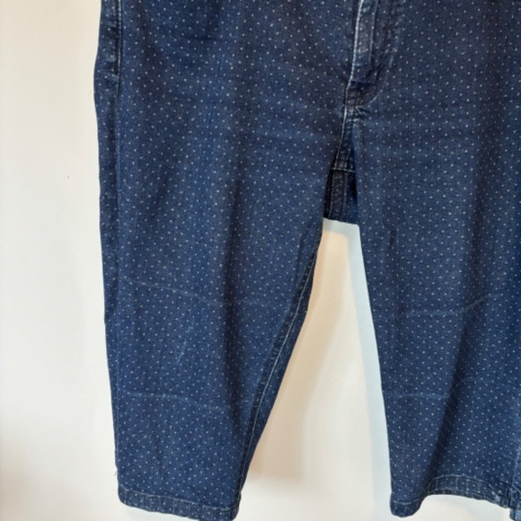 Tristan, Women's Bermuda, Dark Blue Denim, Polka Dot, Jean shorts, SZ 8 - Picture 3 of 7